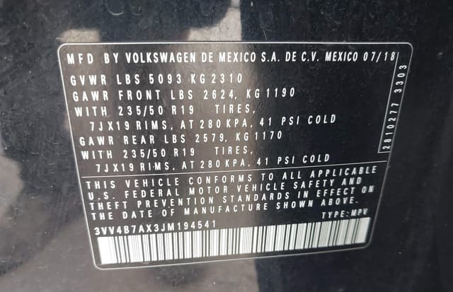 VOLKSWAGEN TIGUAN SEL PREMIUM 2018 - 15