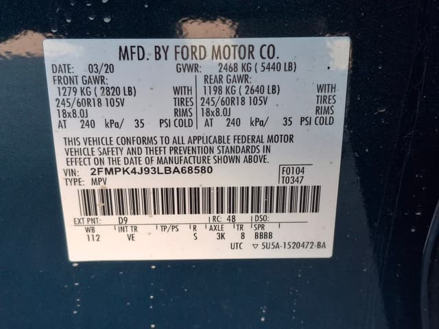 FORD EDGE SEL 2020 - 12